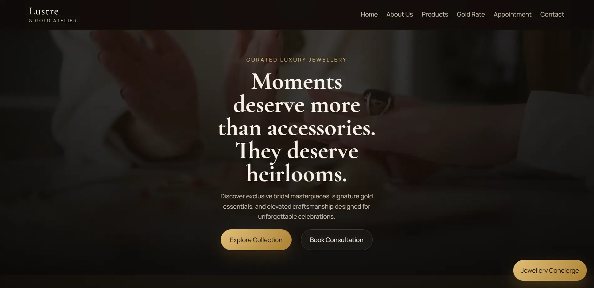 Luxury Jewellery Showcase Web App