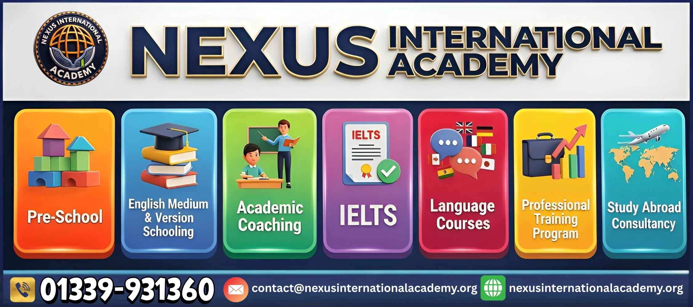 Brand Identity & Website for Nexus International Academy